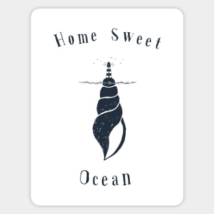 Home Sweet Ocean with a Lighthouse and a Sea Snail under the Sea Sticker